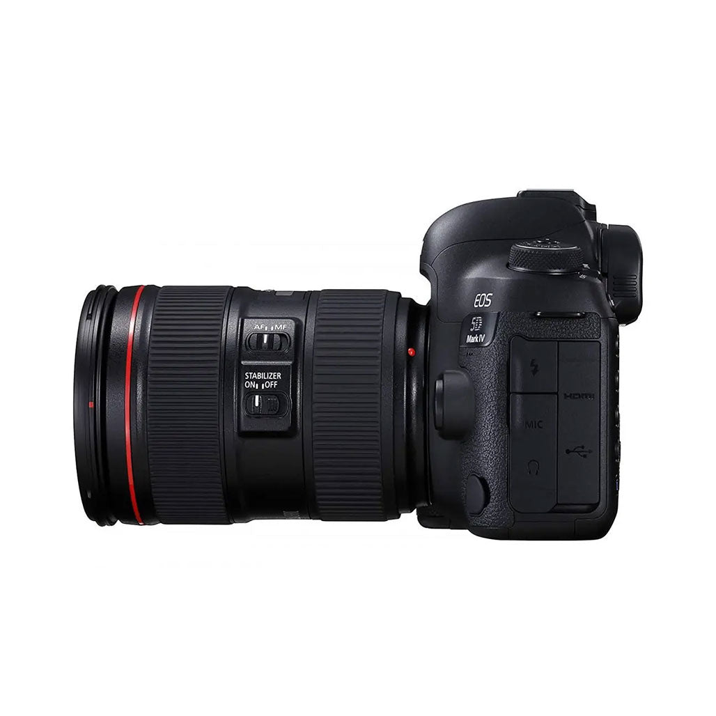 A Photo Of Canon EOS 5D Mark IV DSLR Camera Bundle with 24-105mm Lens - 30.4MP Full-Frame Sensor, 4K Video, and Wi-Fi