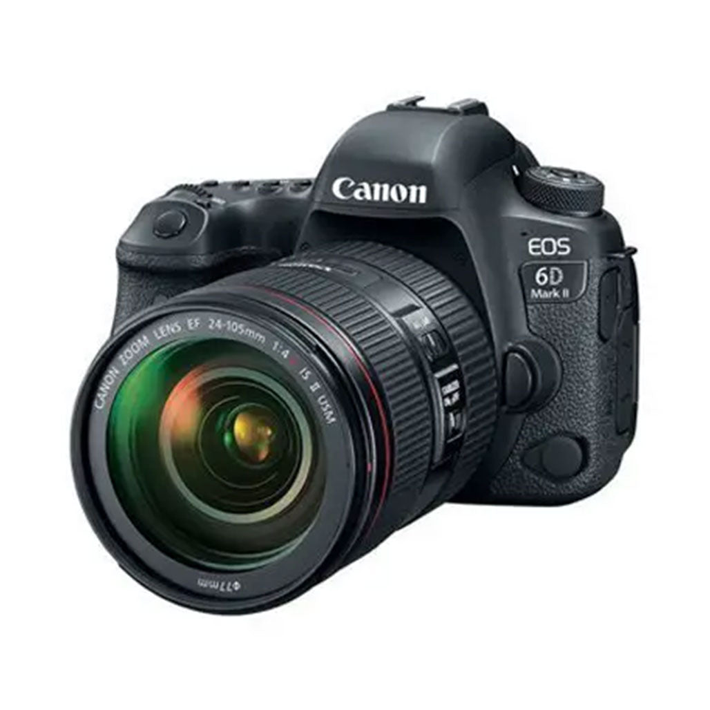 A Photo Of Canon EOS 6D Mark II DSLR Camera with 24-105mm f/4L II Lens - Full-Frame, 26.2MP, 4K Video, Wi-Fi