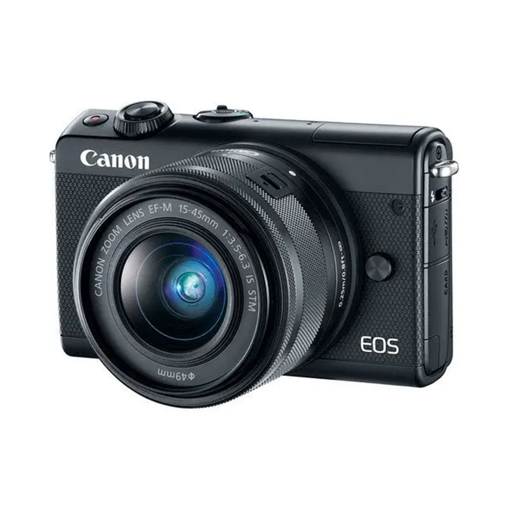 A Photo Of Canon EOS M100 Mirrorless Digital Camera with 15-45mm Lens – Compact APS-C Camera with 24.2 MP, Full HD Video, and Wi-Fi