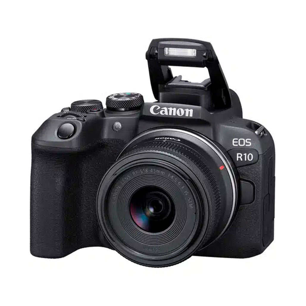 A Photo Of Canon EOS R10 Mirrorless Camera with RF-S 18-45mm Lens – Compact, Versatile & High-Performance