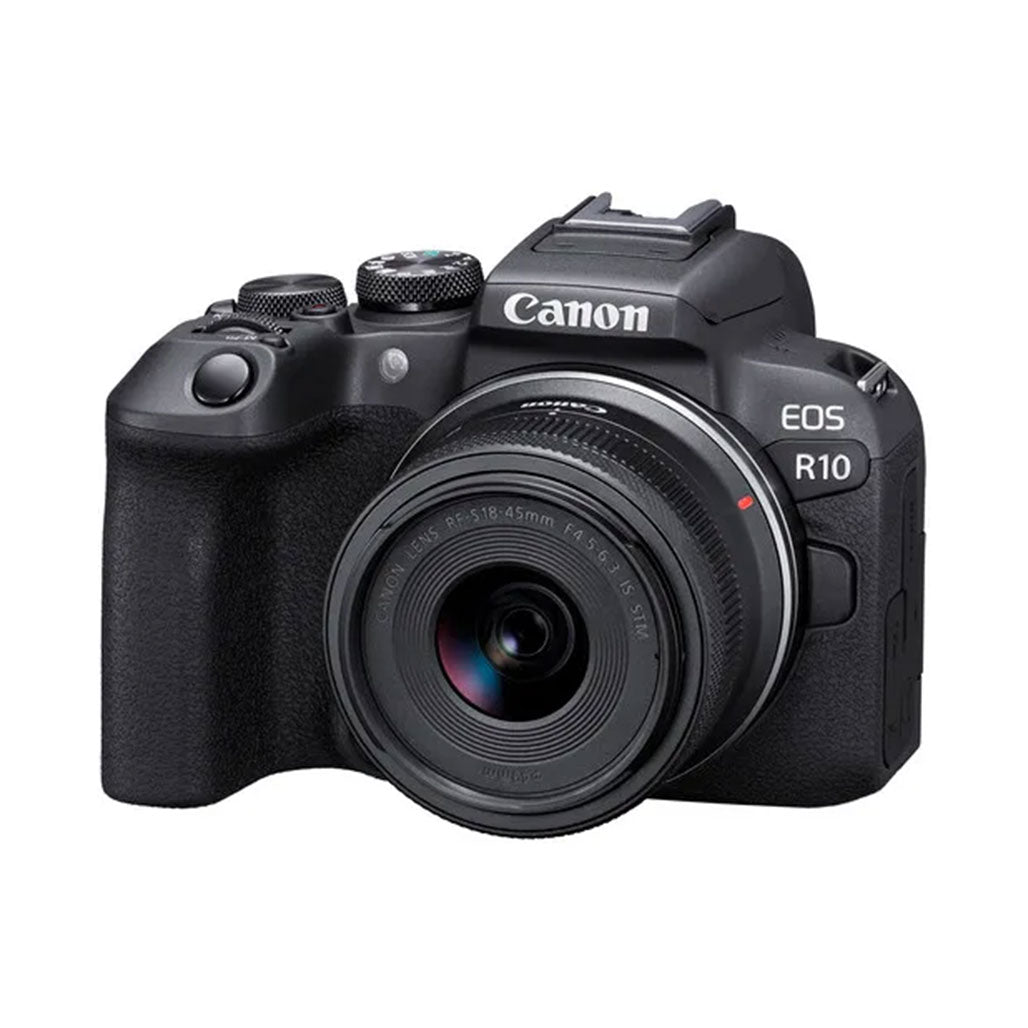 A Photo Of Canon EOS R10 Mirrorless Camera with RF-S 18-45mm Lens – Compact, Versatile & High-Performance