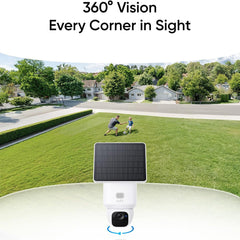 A Photo Of Eufy SoloCam E30 – 2K Solar Security Camera with 360° Pan, AI Tracking, and No Monthly Fees
