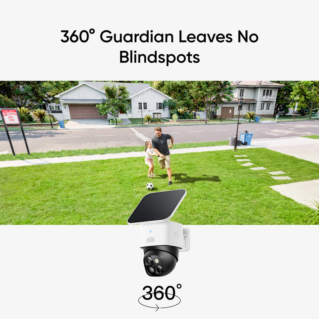 A Photo Of Eufy SoloCam S340 - Wireless Outdoor Security Camera with Dual Lens and Solar Panel