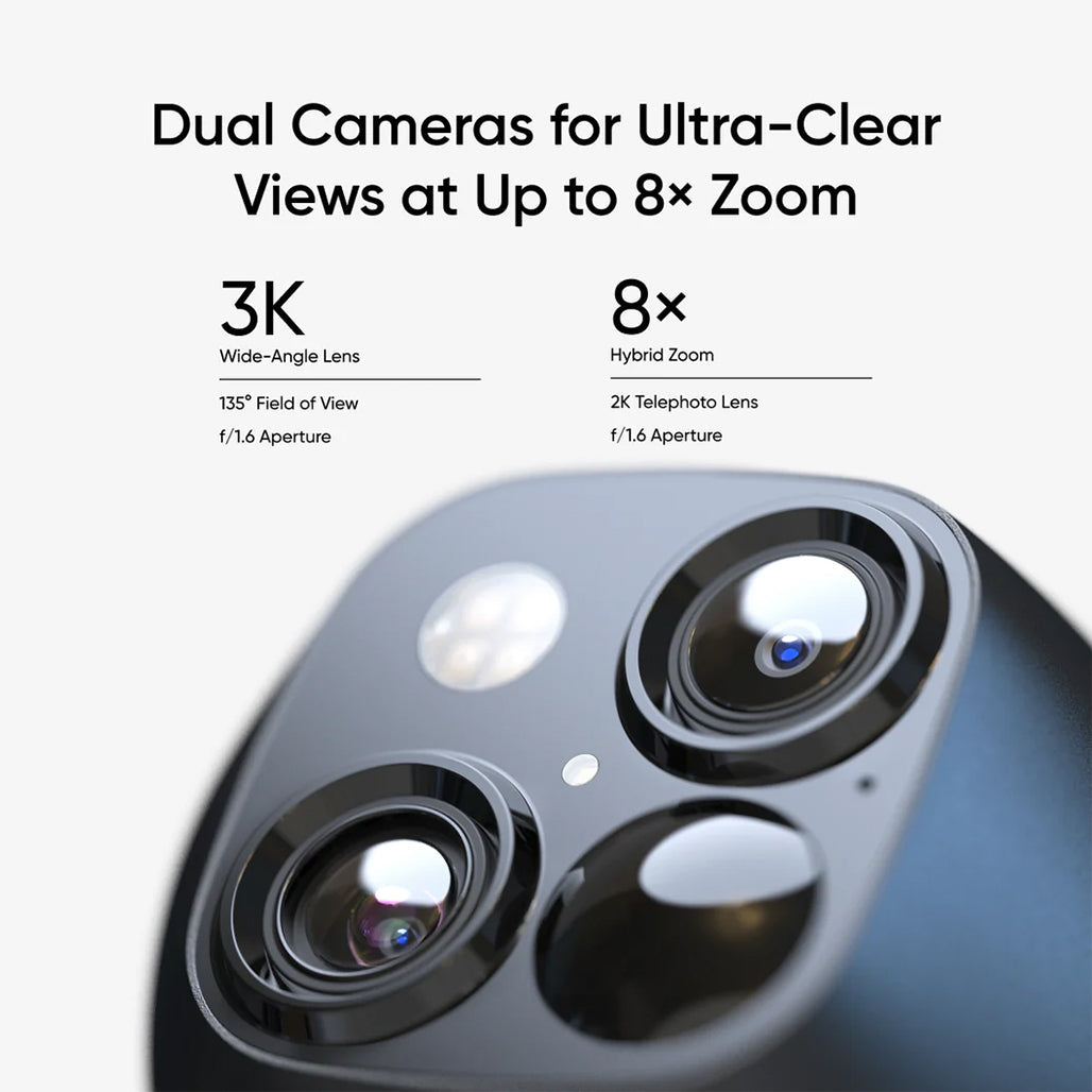 A Photo Of Eufy SoloCam S340 - Wireless Outdoor Security Camera with Dual Lens and Solar Panel