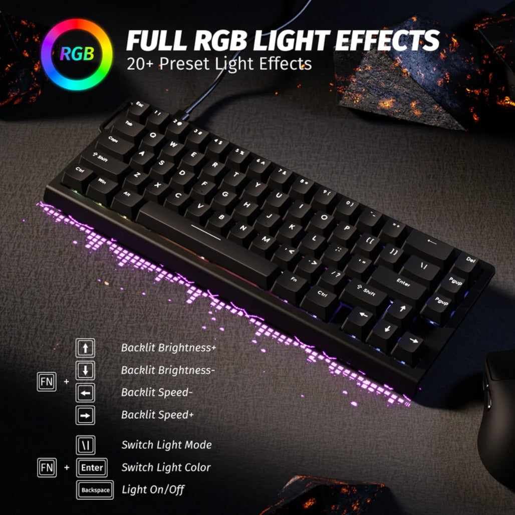 A Photo Of Attack Shark X68 HE - Wired Mechanical Gaming Keyboard