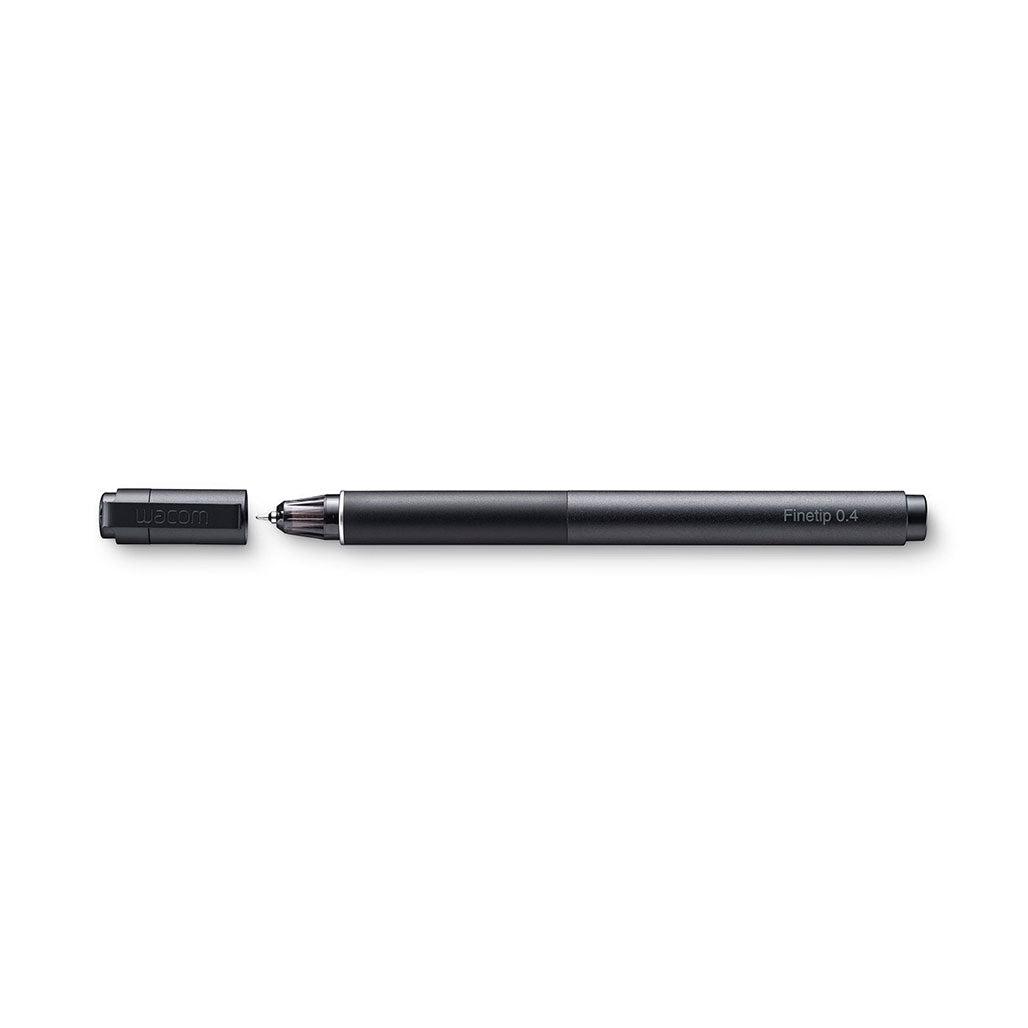 A Photo Of Wacom KP13200D Finetip Pen for Intuos Pro – Precision Drawing with 0.4mm Nib, Black Gel Ink, and 8,192 Pressure Levels