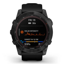 Garmin Fenix 7x Sapphire Solar Black DLC Titanium with Black Band from Garmin sold by 961Souq-Zalka