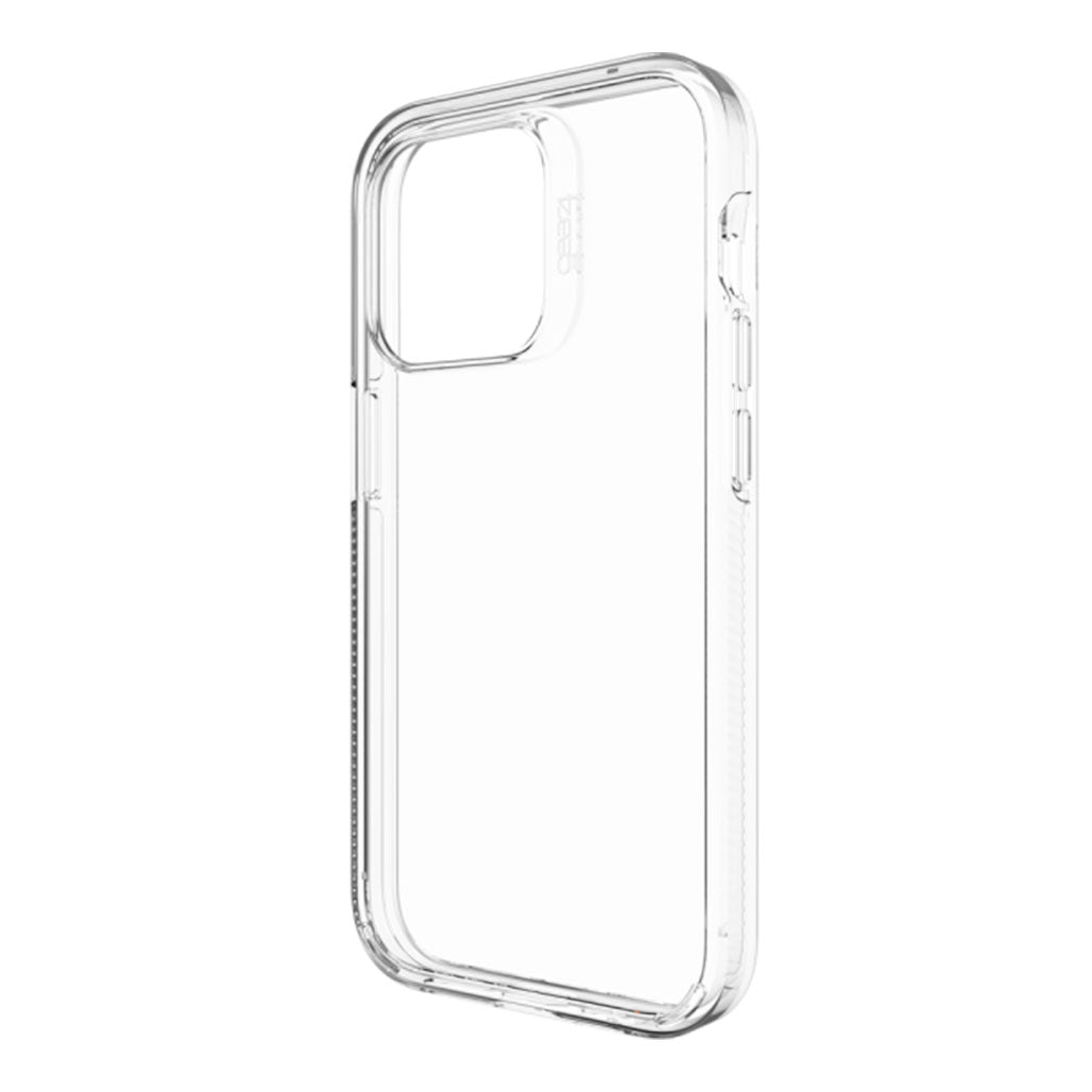 A Photo Of Gear4 Crystal Palace Clear Case for iPhone 14 - Ultimate Impact Protection and Wireless Charging Compatible