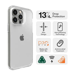 A Photo Of Gear4 Crystal Palace Clear Case for iPhone 14 - Ultimate Impact Protection and Wireless Charging Compatible