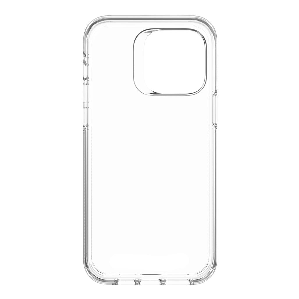 A Photo Of Gear4 Crystal Palace Clear Case for iPhone 14 - Ultimate Impact Protection and Wireless Charging Compatible