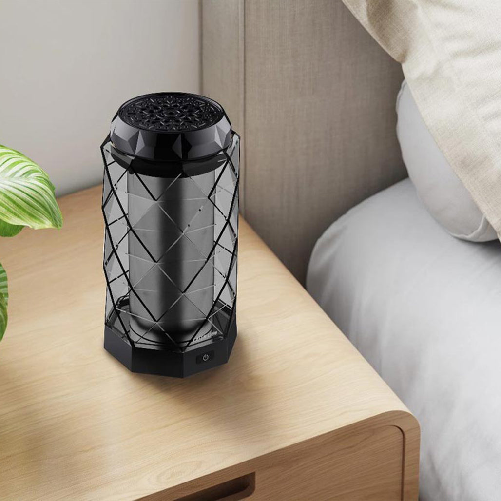 A Photo Of Green Lion Crystal Bakhour Incense Burner - Black | Compact and Portable Scent Diffuser