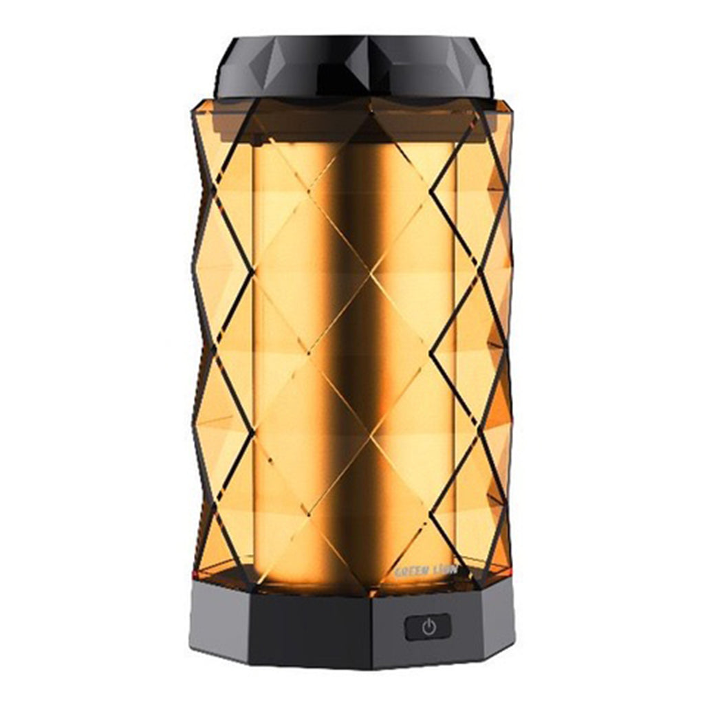 A Photo Of Green Lion Crystal Bakhour Incense Burner - Orange | Compact Scent Diffuser with Turbo Fan