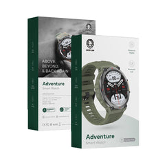 A Photo Of Green Lion Adventure Smart Watch | 45mm Round HD Display, Bluetooth, and Health Monitoring