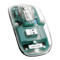 Green Lion Transparent Mouse 2400DPI 400mAh