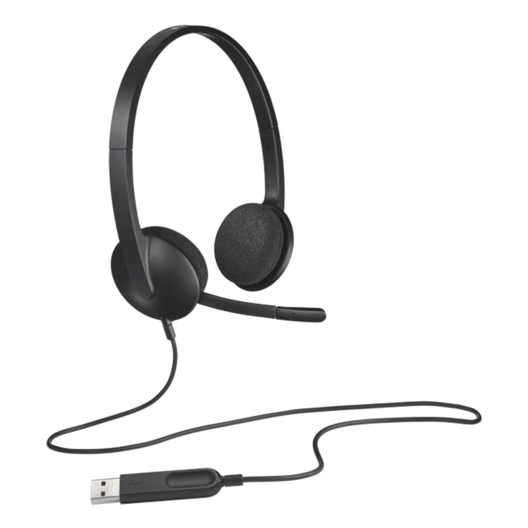 A Photo Of Logitech H340 USB Wired Headset - Comfortable and Clear Audio Solution