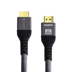 A Photo Of COTEetCI Aluminum Alloy Dual HDMI 8K/60Hz Braided Cable (2M) – High-Speed, HDR, and Anti-Tear