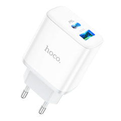 A Photo Of Hoco C105A Stage Dual Port Charger - 20W PD & QC3.0 Fast Charging