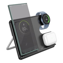 Hoco Flash CQ2 Wireless Charging 3-in-1 Foldable Desktop Stand for Samsung Devices
