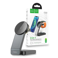 Hoco CQ3 15W Motorcycle Folding 3in1 Magnetic Fast Wireless Charger for Apple