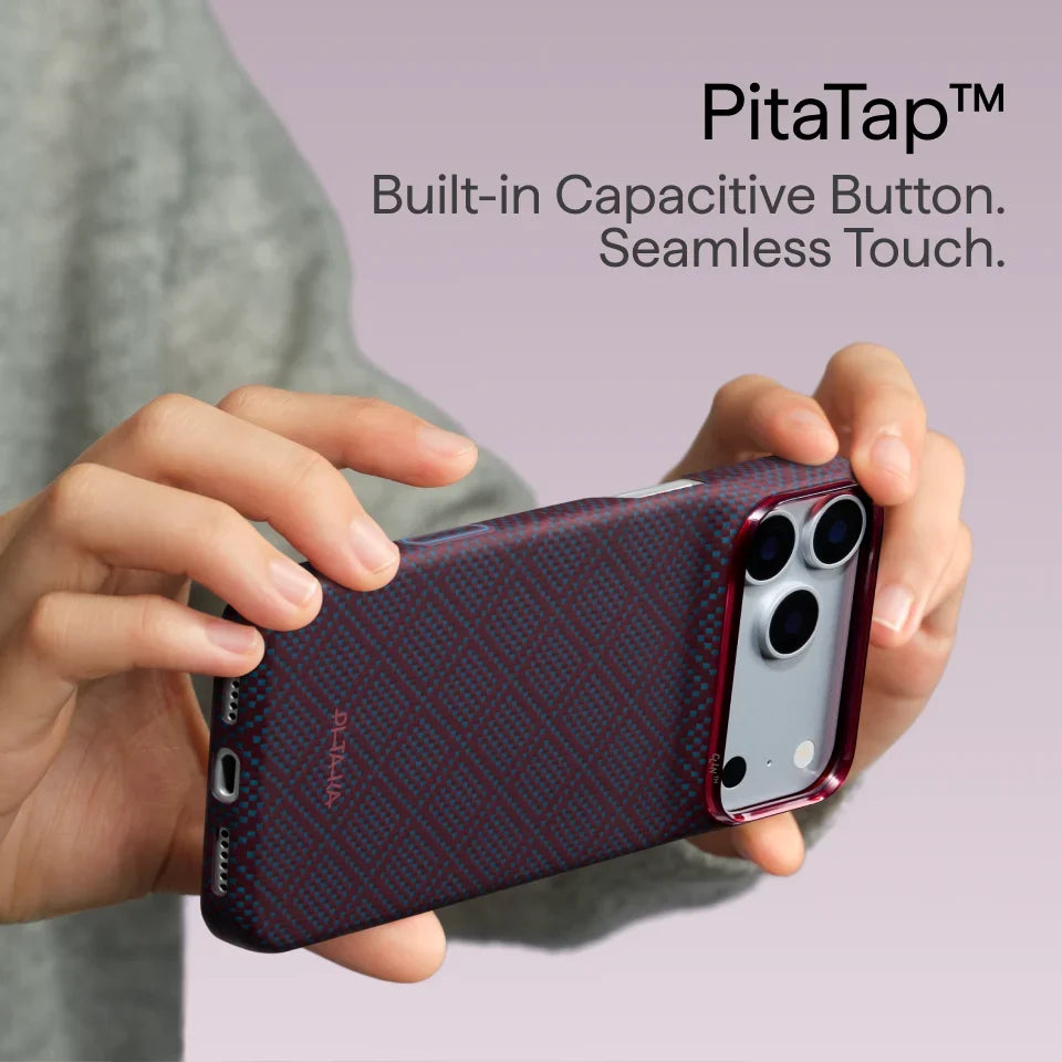 A Photo Of Pitaka Edge Case for iPhone 18 Pro / iPhone 18 Pro Max – Ultra-Thin Aramid Fiber MagSafe Case