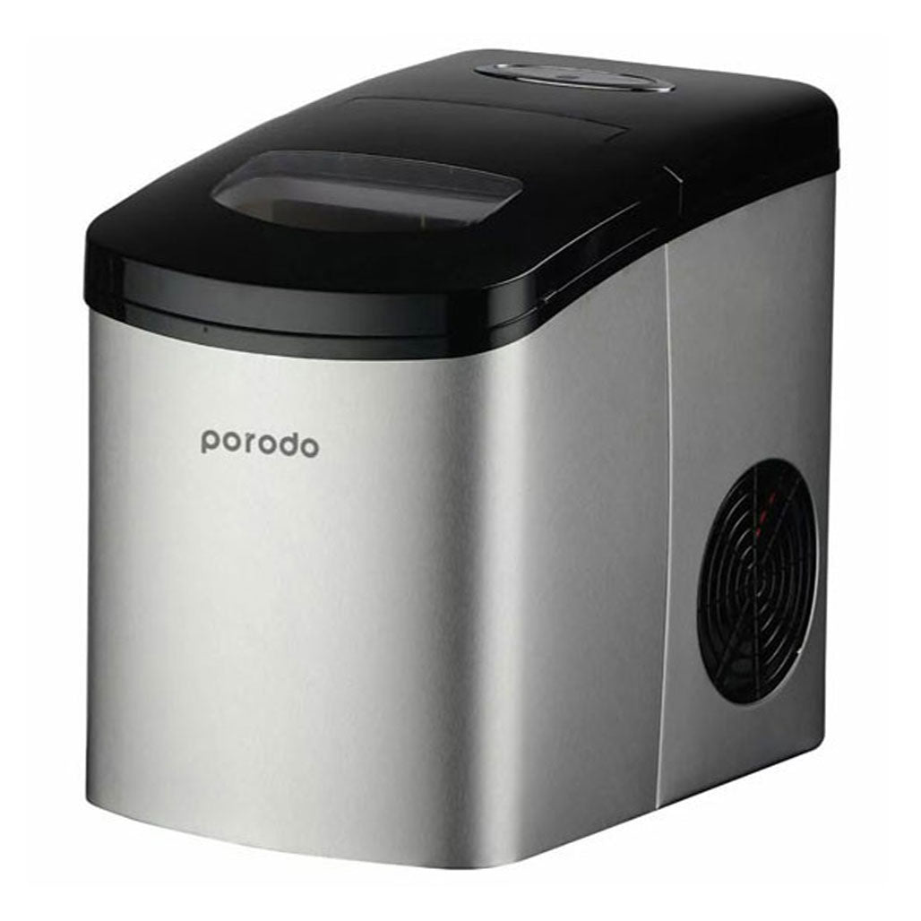 A Photo Of Porodo Lifestyle Ice Maker - Stainless Steel Black