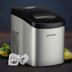 A Photo Of Porodo Lifestyle Ice Maker - Stainless Steel Black