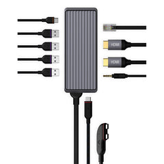 A Photo Of UNISYNK 10-Port Dual Screen Hub for Mac | Multi-Port USB-C Dock with Dual 4K HDMI, High-Speed Data, and Power Delivery