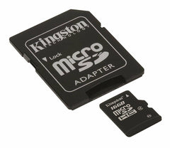A Photo Of Kingston 16GB Class 4 MicroSDHC Flash Card with SD Adapter | Reliable Storage Solution for Mobile Devices | Model SDC4-16GB