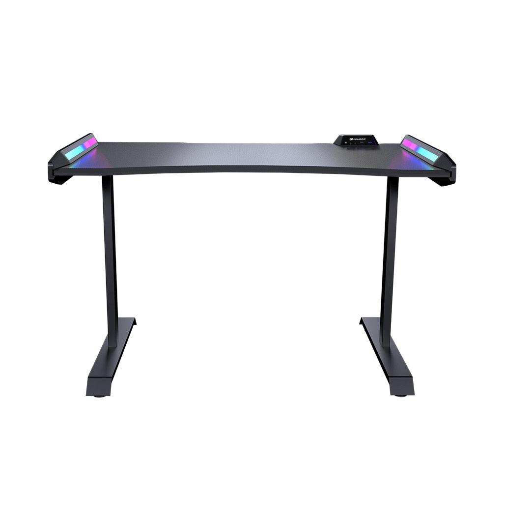 A Photo Of Cougar MARS 120 Gaming Desk – Adjustable Height, RGB Integration, USB Ports, Sturdy Build