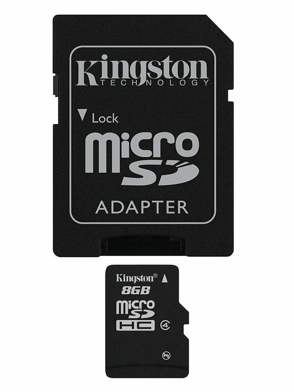 A Photo Of Kingston 8 GB microSDHC Class 4 Flash Memory Card | SDC4-8GB