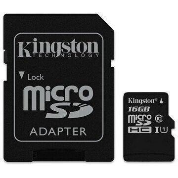 A Photo Of Kingston microSDHC Memory Card with SD Adapter – Class 10, UHS Class I, 16GB