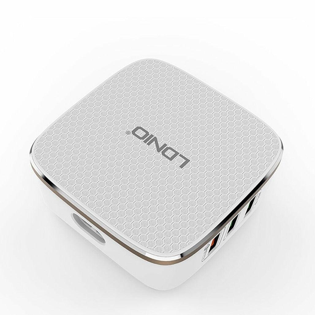 A Photo Of LDNIO A6704 Qualcomm Quick Charge 3.0 + 5 Auto ID 6-USB Desktop Charger – High-Speed Charging Hub