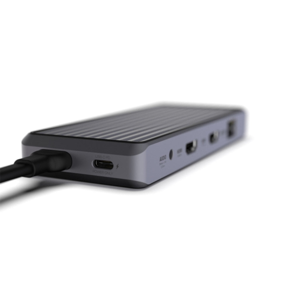 A Photo Of UNISYNK 10-Port Dual Screen Hub for Mac | Multi-Port USB-C Dock with Dual 4K HDMI, High-Speed Data, and Power Delivery