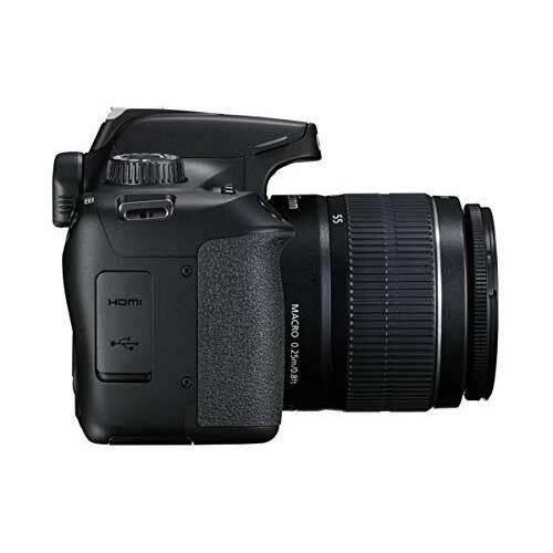 A Photo Of Canon EOS 4000D DSLR Camera Bundle with 18-55mm III Lens, 32GB Memory Card, and Bag