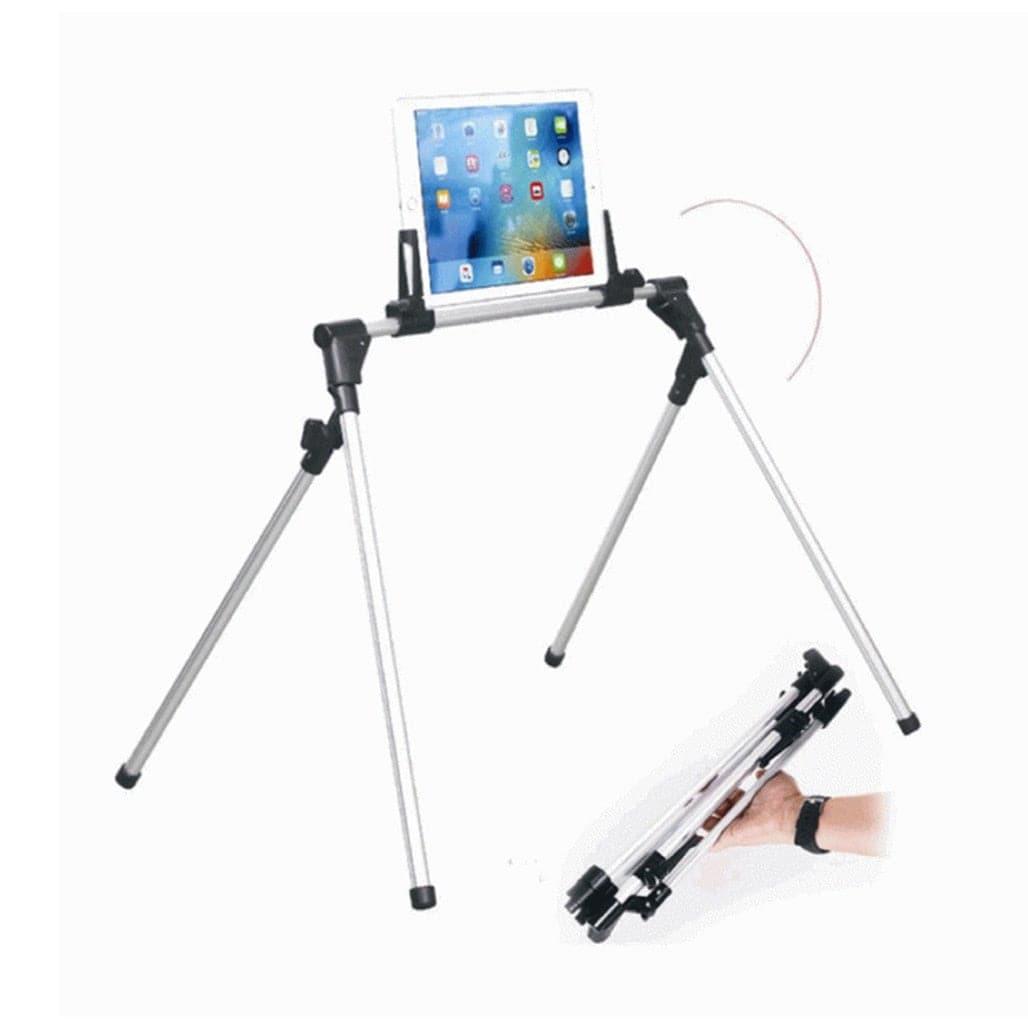 A Photo Of 301-S Universal Aluminum Alloy Foldable Tablet and Phone Stand Tripod