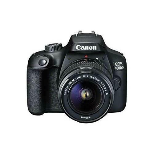 A Photo Of Canon EOS 4000D DSLR Camera Bundle with 18-55mm III Lens, 32GB Memory Card, and Bag