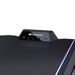 A Photo Of Cougar MARS 120 Gaming Desk – Adjustable Height, RGB Integration, USB Ports, Sturdy Build