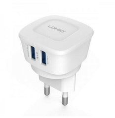 A Photo Of LDNIO DL-AC66 Dual USB Port AC Adapter – 5V 2.4A Wall Charger for Phones and Tablets