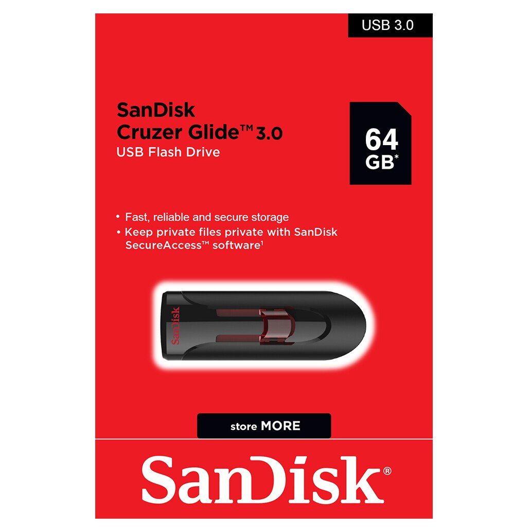 A Photo Of SanDisk Cruzer Glide 3.0 Flash Drive | High-Speed Storage with SecureAccess Encryption