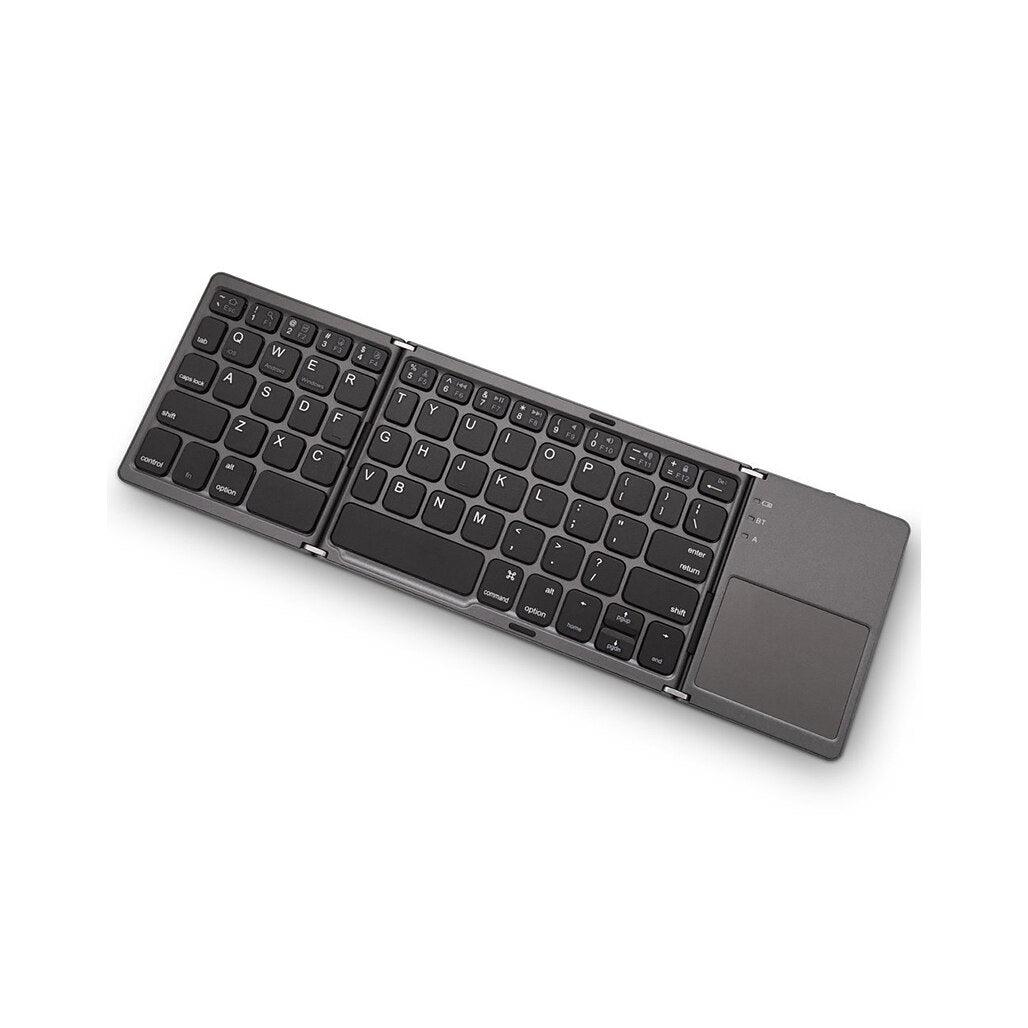 A Photo Of Foldable Wireless Keyboard with Touch Pad - B033