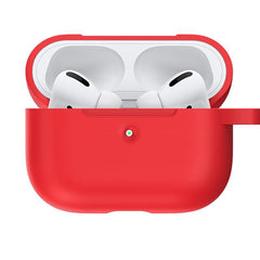 A Photo Of Protective Case for AirPods Pro - Premium Elastic Silicone, Carabiner Included, Front LED Visibility