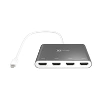 J5Create USB-C to 4-Port HDMI™ Multi-Monitor Adapter JCA366 - 4K Display Expansion for MacBook® and PC