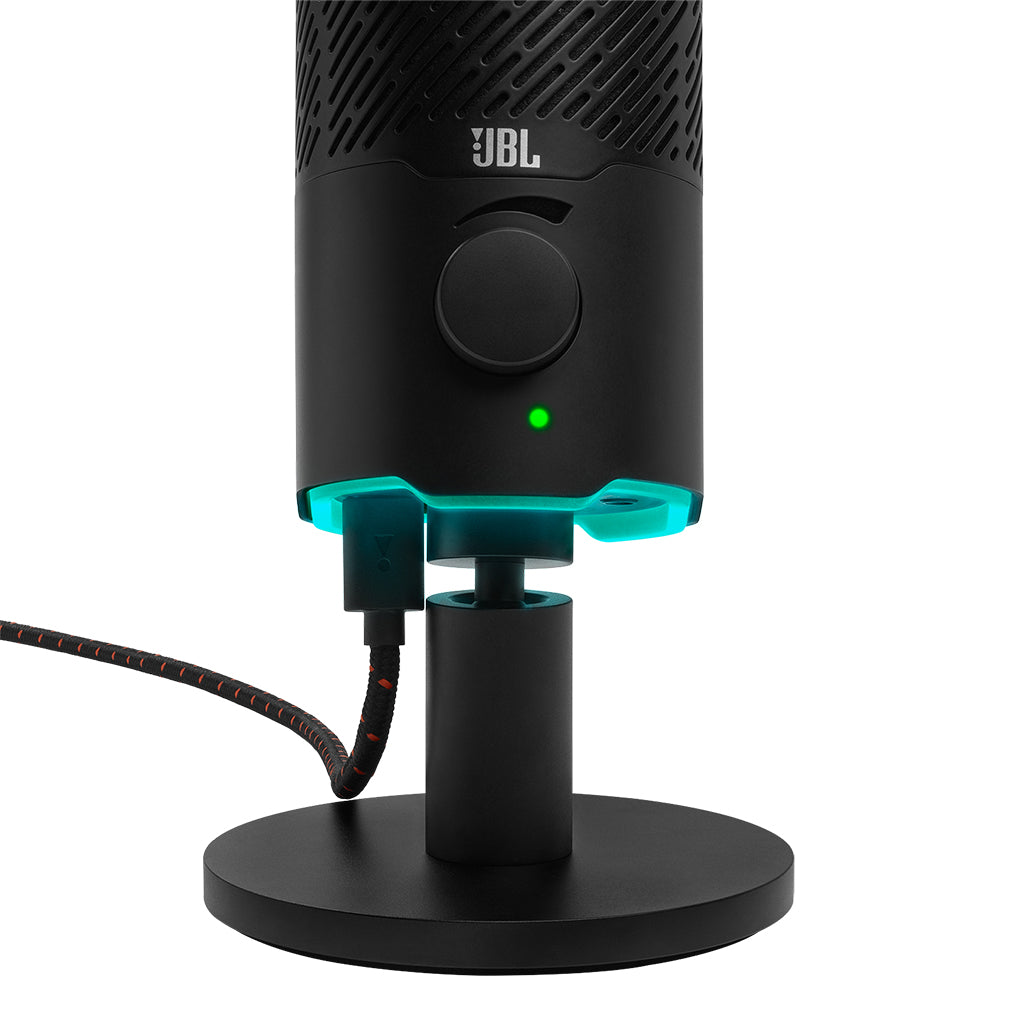 A Photo Of JBL Quantum Stream - Dual Pattern USB Microphone for Streaming, Recording, and Gaming