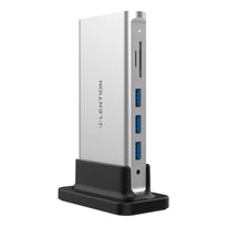 Lention 10 in 1 Long Cable USB C Docking Station (CB-D55) Silver from Lention sold by 961Souq-Zalka