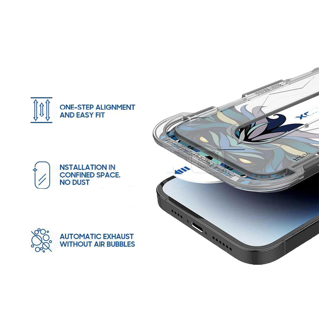 A Photo Of LITO Magic Box D+ Tools Full Glass Screen Protector for Apple iPhone 14 Pro Max – HD Transparency, Scratch-Resistant & Easy Application