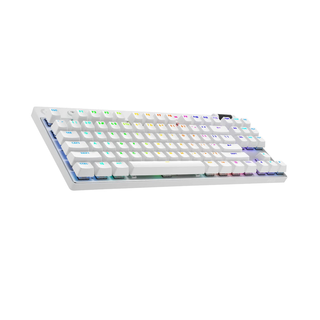 A Photo Of Logitech PRO X TKL LIGHTSPEED Wireless Gaming Keyboard - White - Tenkeyless Design, RGB LIGHTSYNC, 50-Hour Battery - 920-012143