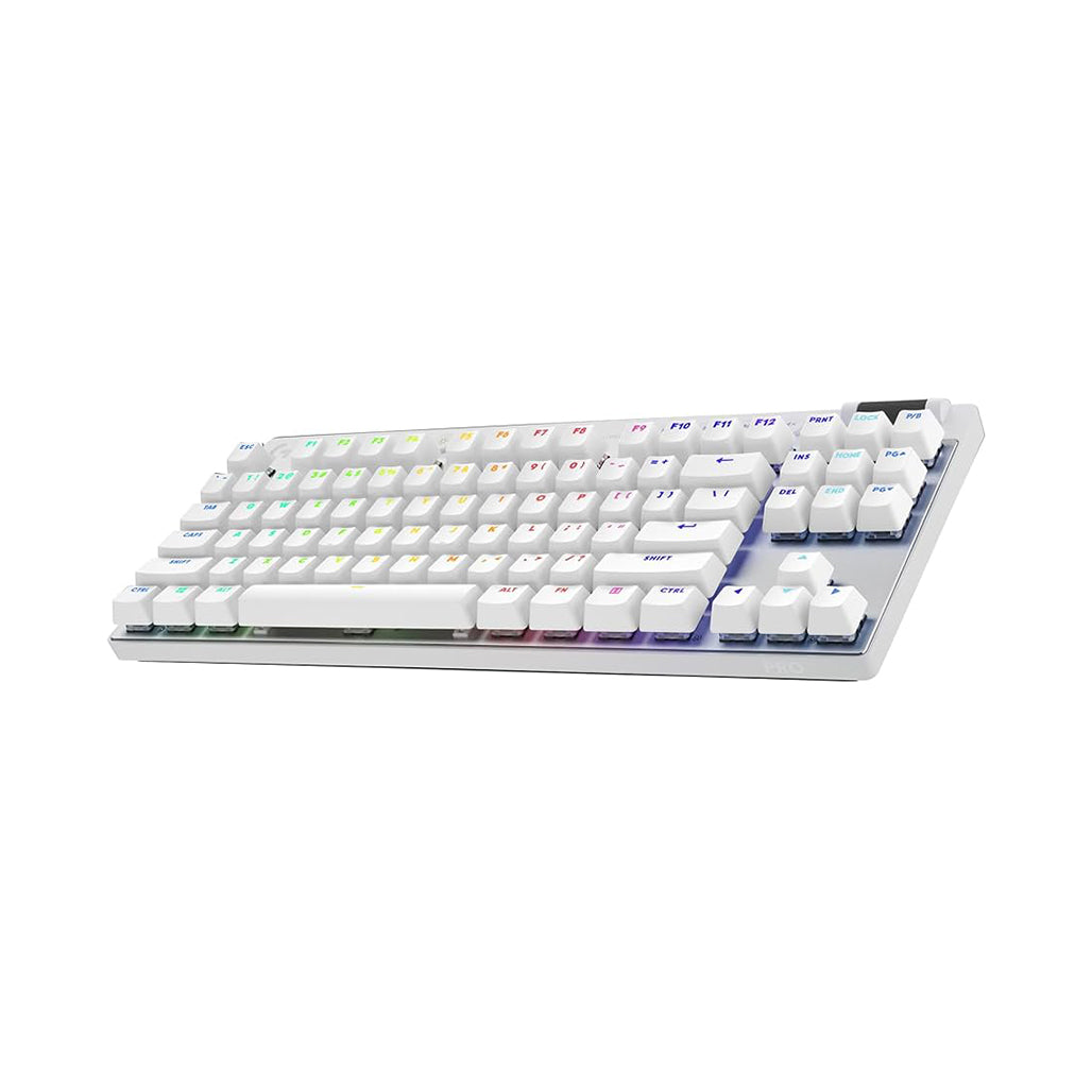 A Photo Of Logitech PRO X TKL LIGHTSPEED Wireless Gaming Keyboard - White - Tenkeyless Design, RGB LIGHTSYNC, 50-Hour Battery - 920-012143