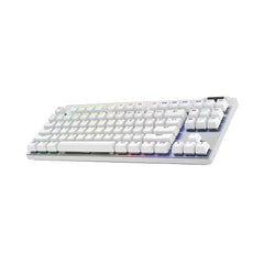 A Photo Of Logitech PRO X TKL LIGHTSPEED Wireless Gaming Keyboard - White - Tenkeyless Design, RGB LIGHTSYNC, 50-Hour Battery - 920-012143