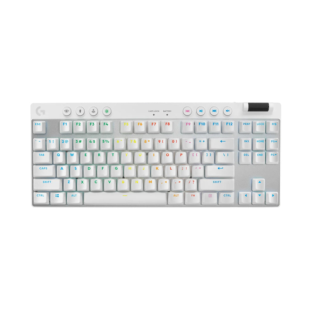 A Photo Of Logitech PRO X TKL LIGHTSPEED Wireless Gaming Keyboard - White - Tenkeyless Design, RGB LIGHTSYNC, 50-Hour Battery - 920-012143