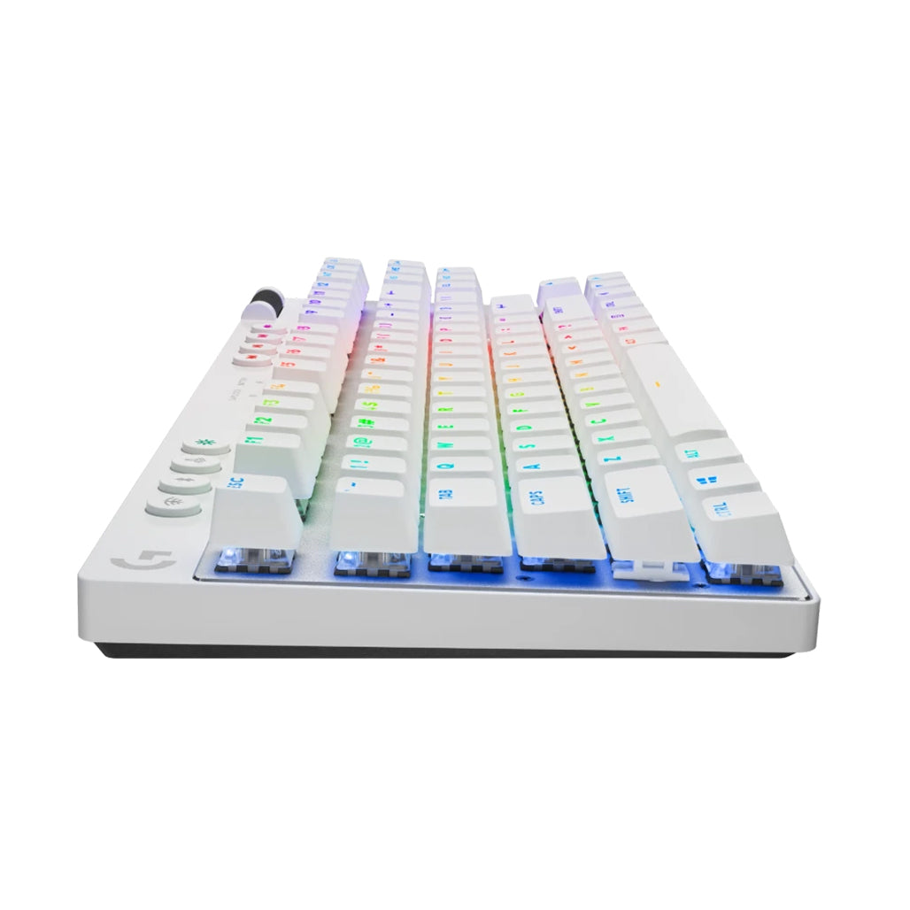 A Photo Of Logitech PRO X TKL LIGHTSPEED Wireless Gaming Keyboard - White - Tenkeyless Design, RGB LIGHTSYNC, 50-Hour Battery - 920-012143